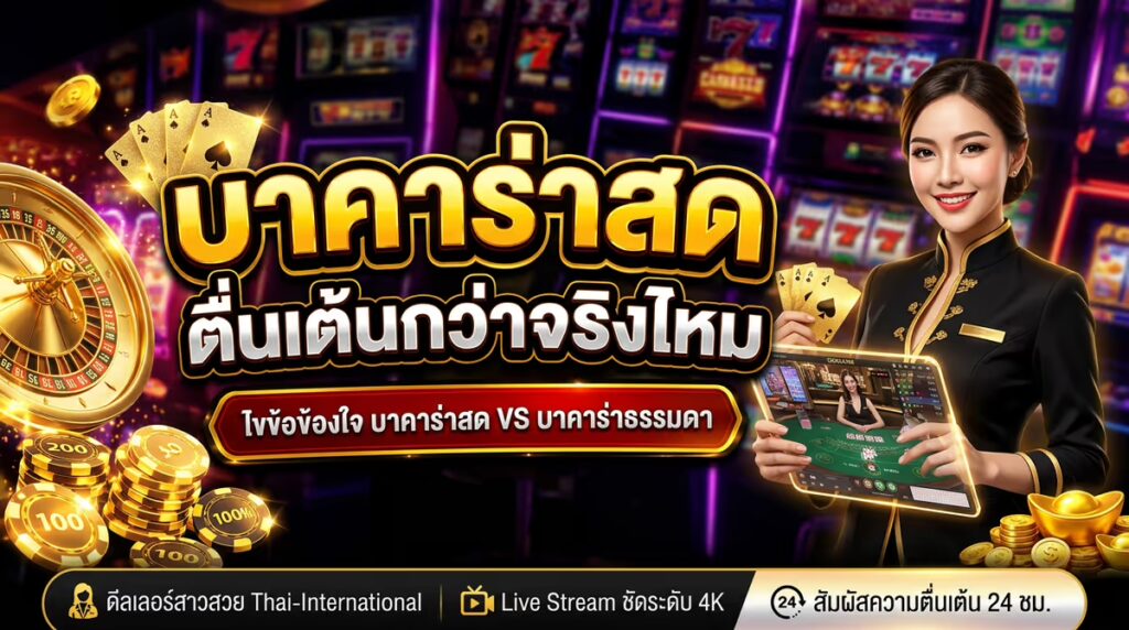 ทำไมบาคาร่าคาสิโนสดถึงตื่นเต้นกว่าบาคาร่าธรรมดา ลองแล้วติดใจจริงๆ